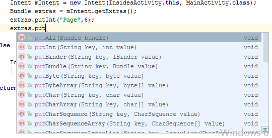 Bundle example code